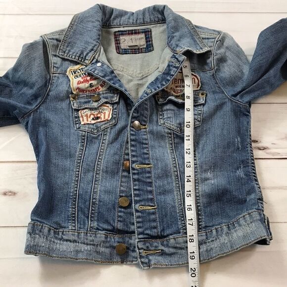 2.1 Denim Jean Patch Jacket - Picture 8 of 10